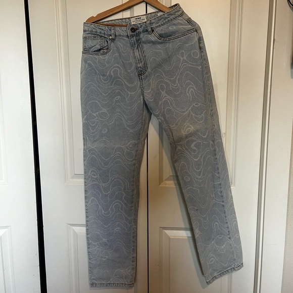 Cotton On Denim - CottonOn denim swirly design pants